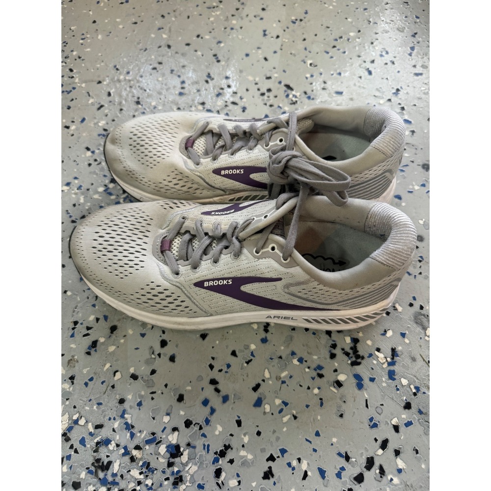 Brooks Ariel Womens Running‎ Shoes Gray Purple Athletic Sneakers Size 9.5